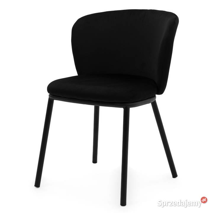 Czarne Krzesło Tapicerowane Bari Wysyłka 24H Tarchały Małe