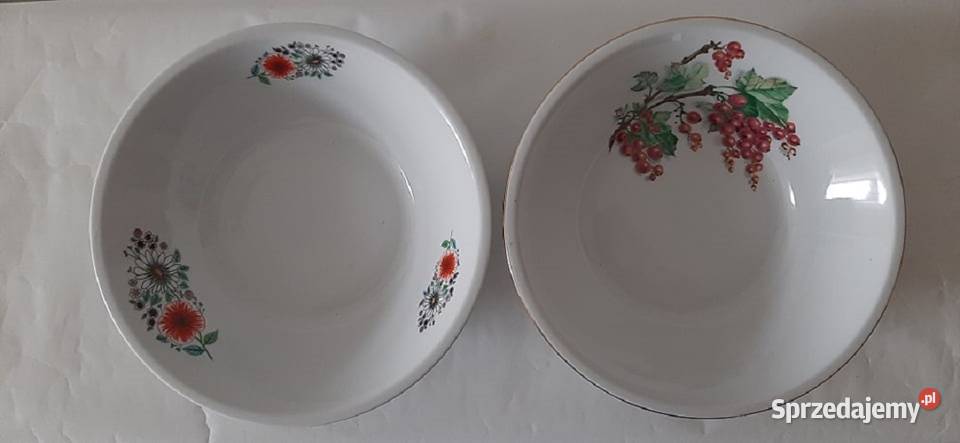 Talerze porcelana duży półmisek i okrągła miska