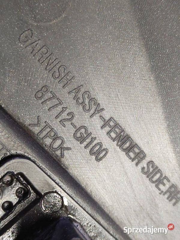 Listwa Nakładka na Błotnik Prawy Przód Hyundai osobowe Pleszew