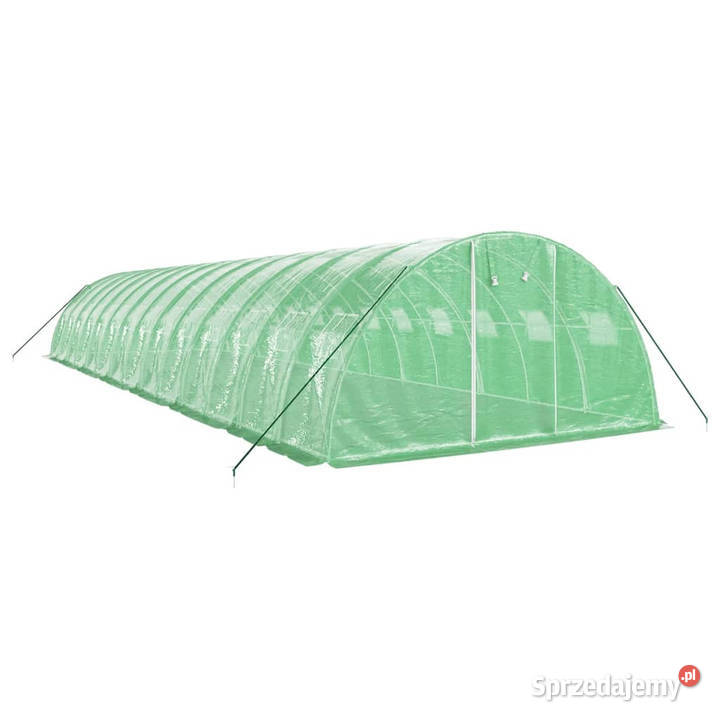 Szklarnia ze stalową ramą zielona 56 m 14x4x2 m Warszawa