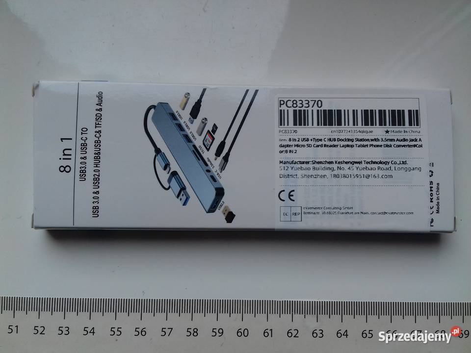 Adapter USBCA 30 20 microSD SD Jack 35mm 8w1 Bydgoszcz