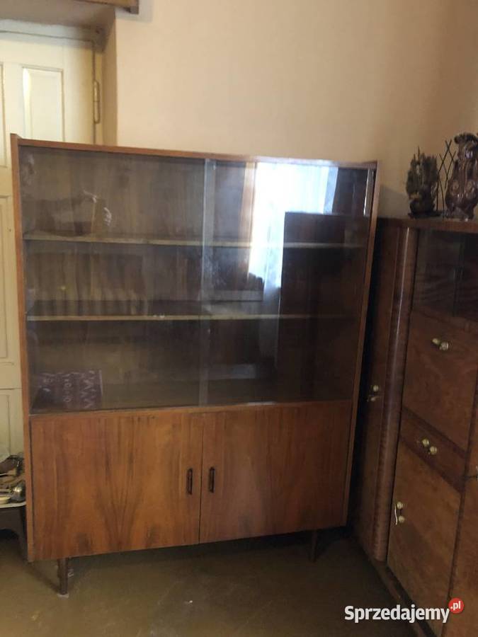Witryna Biblioteczka PRL 1965 Meble Kalwaria Zebrzydowska