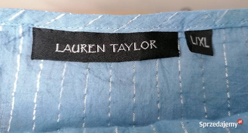 NOWY NIEBIESKI TOP ZE SREBRNĄ NITKĄ LAUREN Łódź