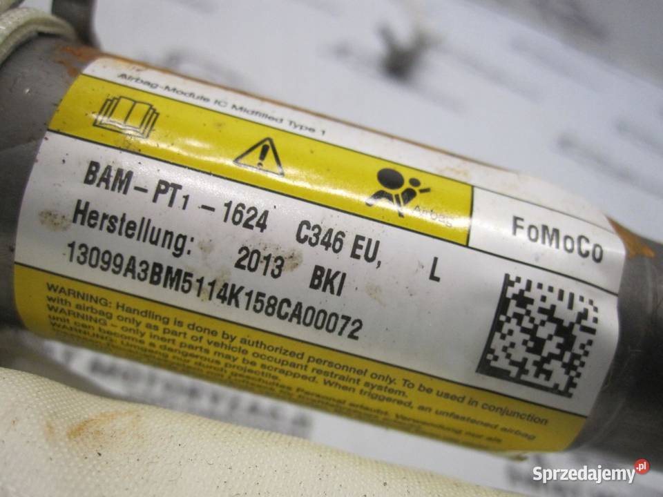 FORD FOCUS MK3 III 13r AIRBAG kurtyna lewa Części samochodowe