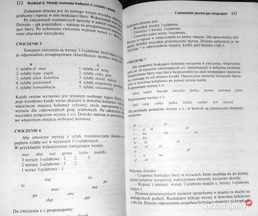 Trudności w czytaniu i pisaniu Modele ćwiczeń Chełm