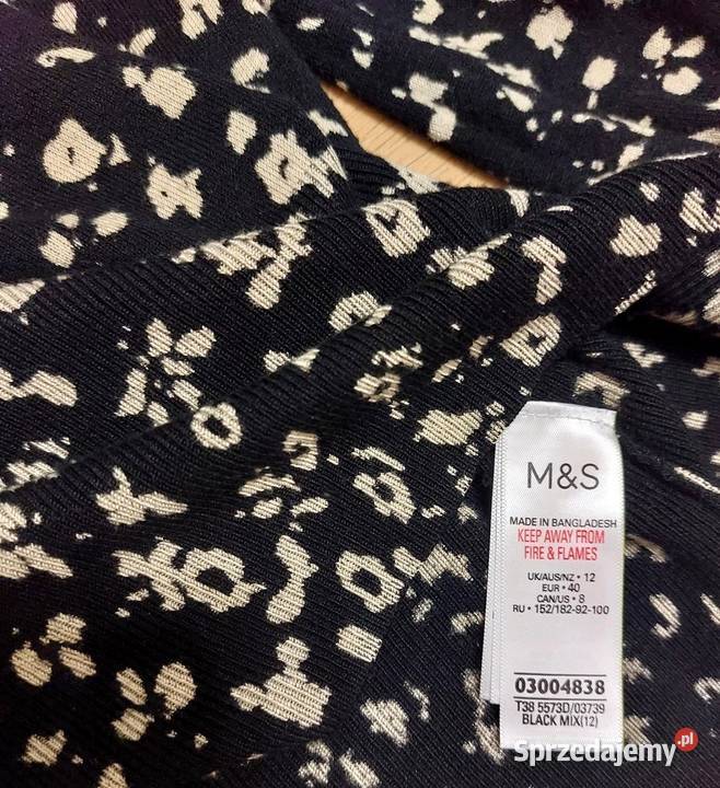 Sweterek M 38 MS czarny beżowy MarksSpencer Warszawa