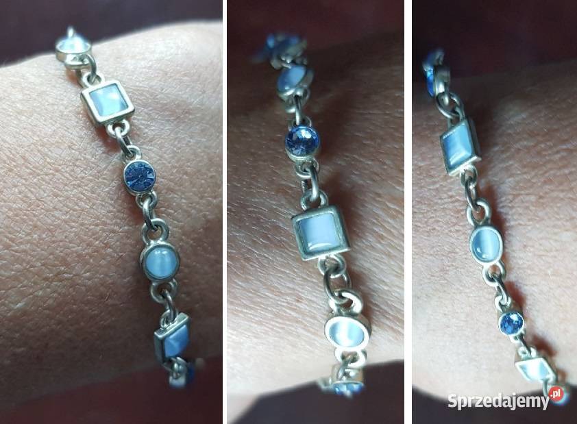 bransoletka biżuteria srebrne kryształki