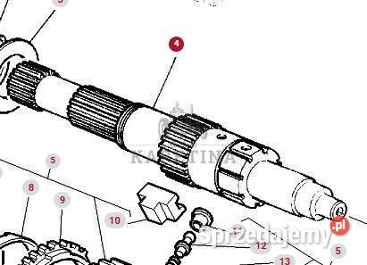 Massey Ferguson 3690 Wałek Wał Skrzyni Biegów Pozostałe Jastrzębniki