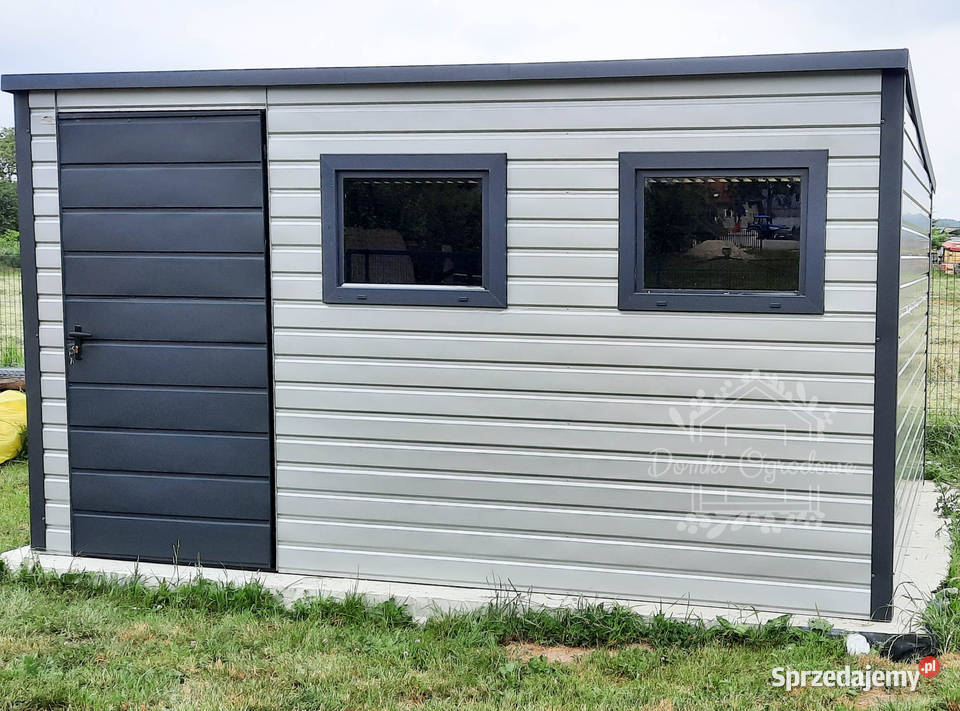 SCHOWEK DOMEK OGRODOWY 35m x 3m spad tył 2x okno Gdańsk