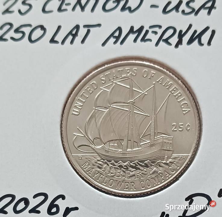 25 centów USA 2026 250 lat Niepodległości wielkopolskie Konin