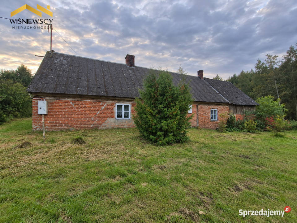 Dom z cegły do remontu działka 1900 m Kiełkuty 763zł/m2 warmińsko-mazurskie
