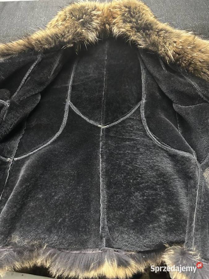 Kożuch naturalny skóra jenot L firmowy Białystok