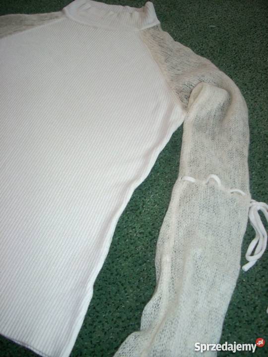 Kremowy sweterek Ażurowe Rękawy j Nowy 36 S Nowy Sącz sprzedam