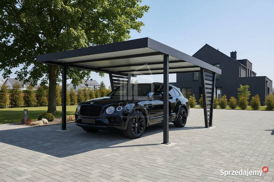 Carport V PREMIUM 45x5m Wypełnienie panelami blacha Nowy Tomyśl