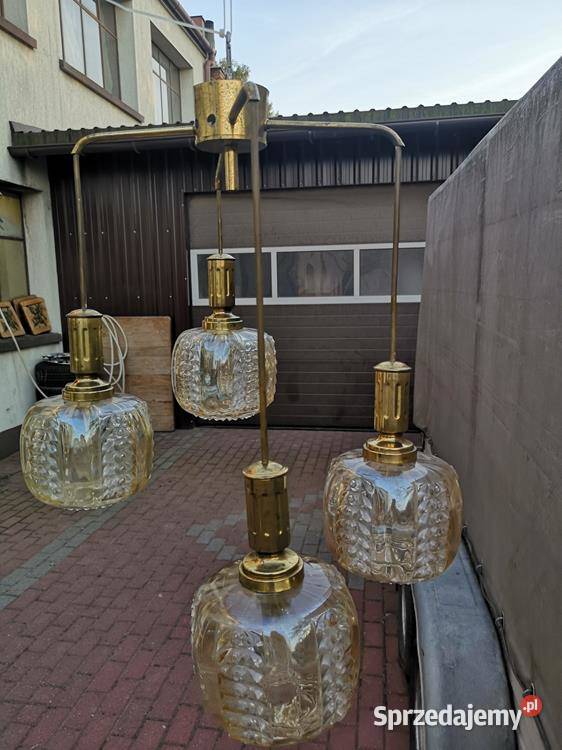 Żyrandol Lampa Kaskadowa Vintage Prl Oryginalna Swarzędz