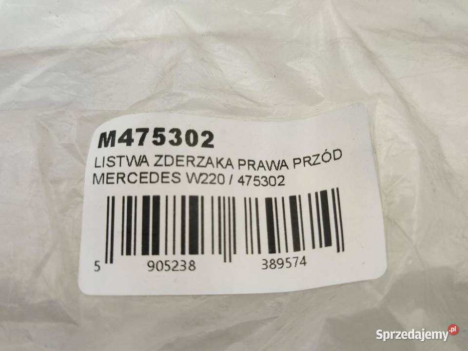 LISTWA ZDERZAKA PRAWY PRZÓD MERCEDESBENZ SKLASA osobowe sprzedam