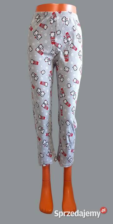 Spodnie piżamowe dziecięce polarowe szare 34XS uniseks Chrzanów