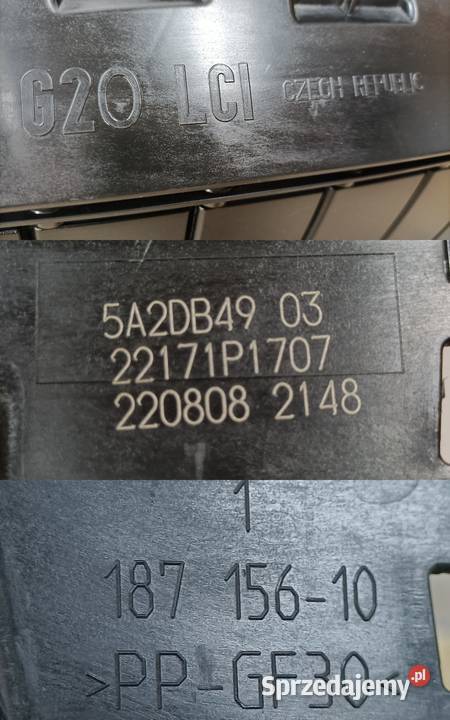 BMW 3 G20 G21 LIFT ROLETA ŻALUZJA WLOT KANAŁ Pleszew