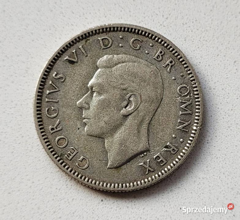 218 ANGLIA srebro 1 Szyling 1938 r Wola Kruszyńska