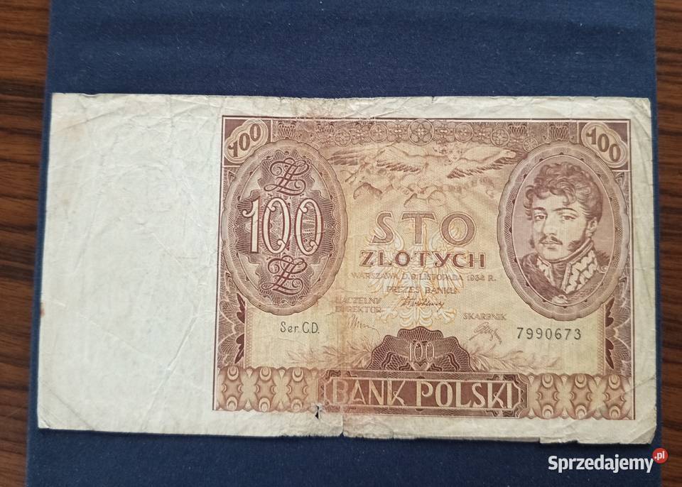 Banknot 100 złotych 1934 Nakło nad Notecią