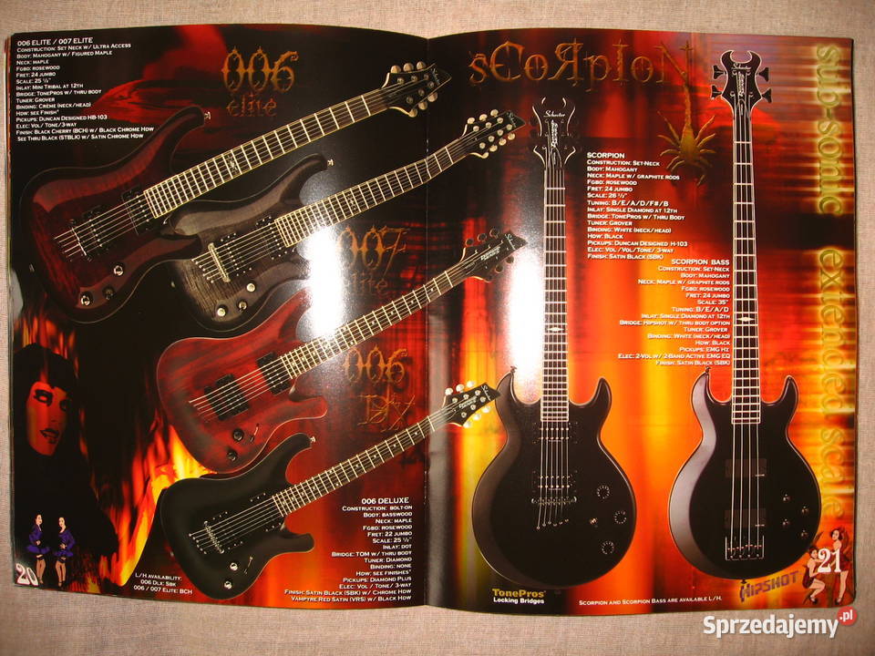 Schecter Guitar Research 2004 guitar catalog Kępice