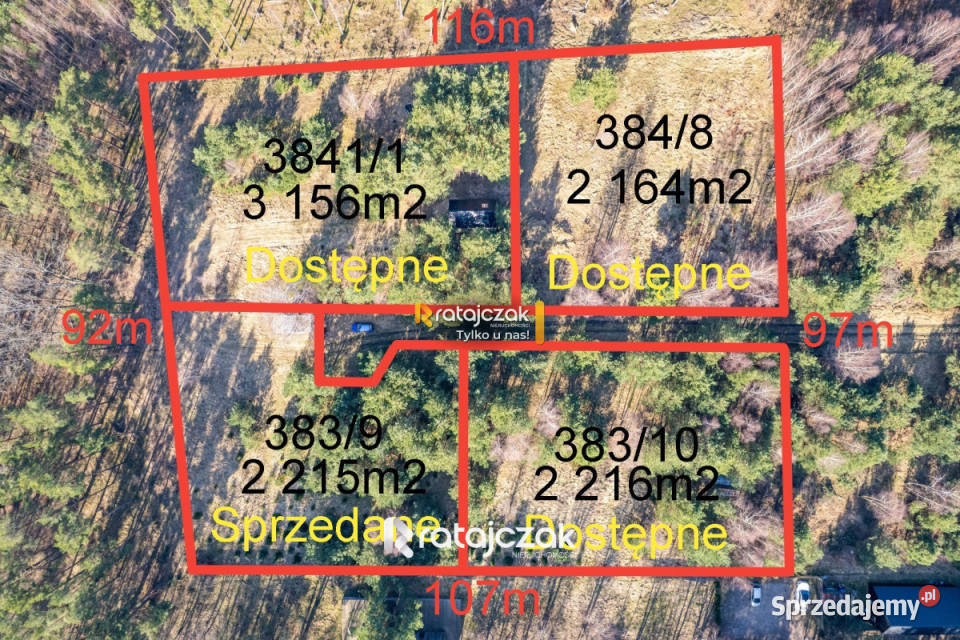 Grunt na sprzedaż 9751m2 Sasino Stara Cegielnia kanalizacja
