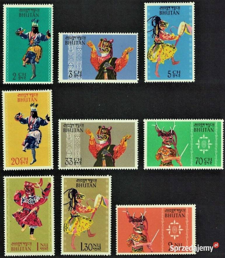 BHUTAN 1960 MNHkompletna seria WYSYŁKA pomorskie Człuchów sprzedam
