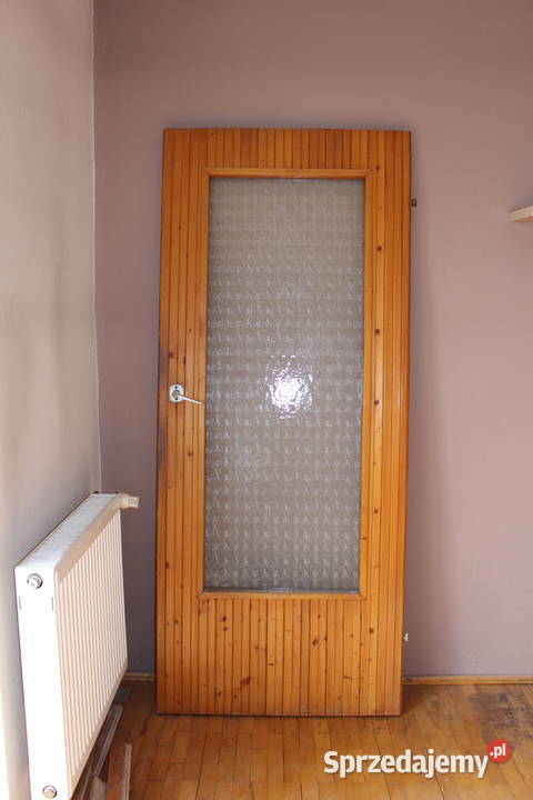 Drzwi wewnętrzne drewniane z szybą 80 70 Olkusz