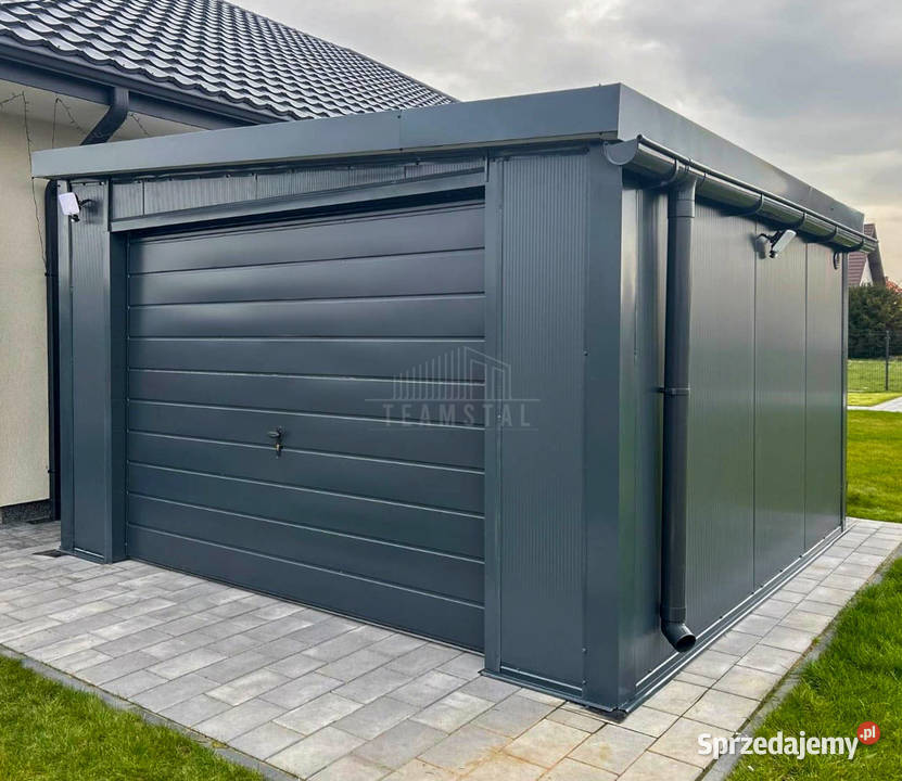 Garaż płyta warstwowa 4x4 Antracyt Dach spad w kujawsko-pomorskie