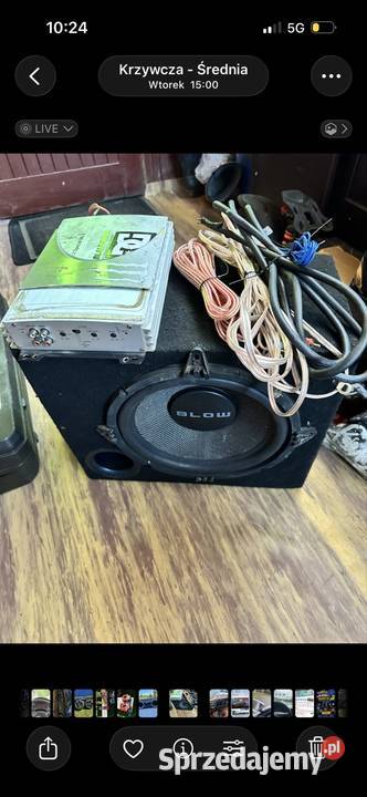 Subwoofer samochodowy wzmacniacz okablowanie Średnia