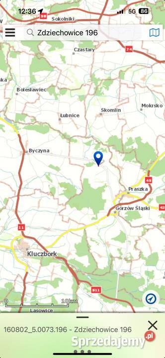 Działka budowlana drodze asfaltowej Zdziechowice