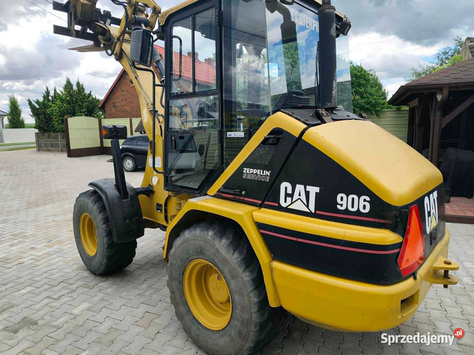 Ładowarka kołowa CAT 906 łyżka krokodyl widły Strzyżew