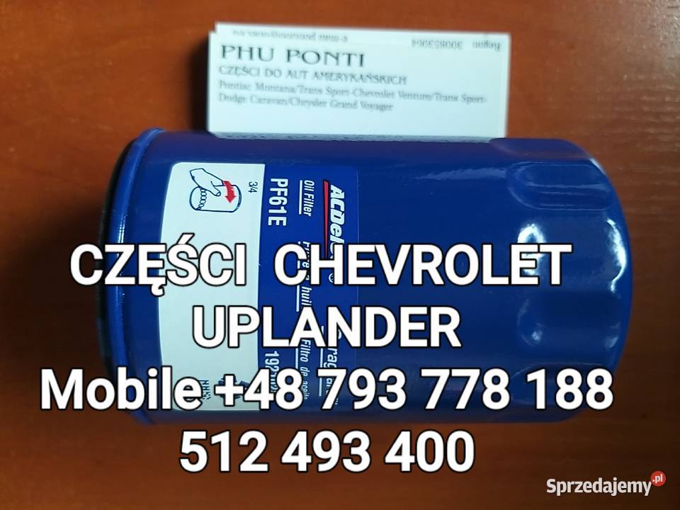 FILTR OLEJU CHEVROLET UPLANDER PONTIAC MONTANA smarowanie silnika Kawnice