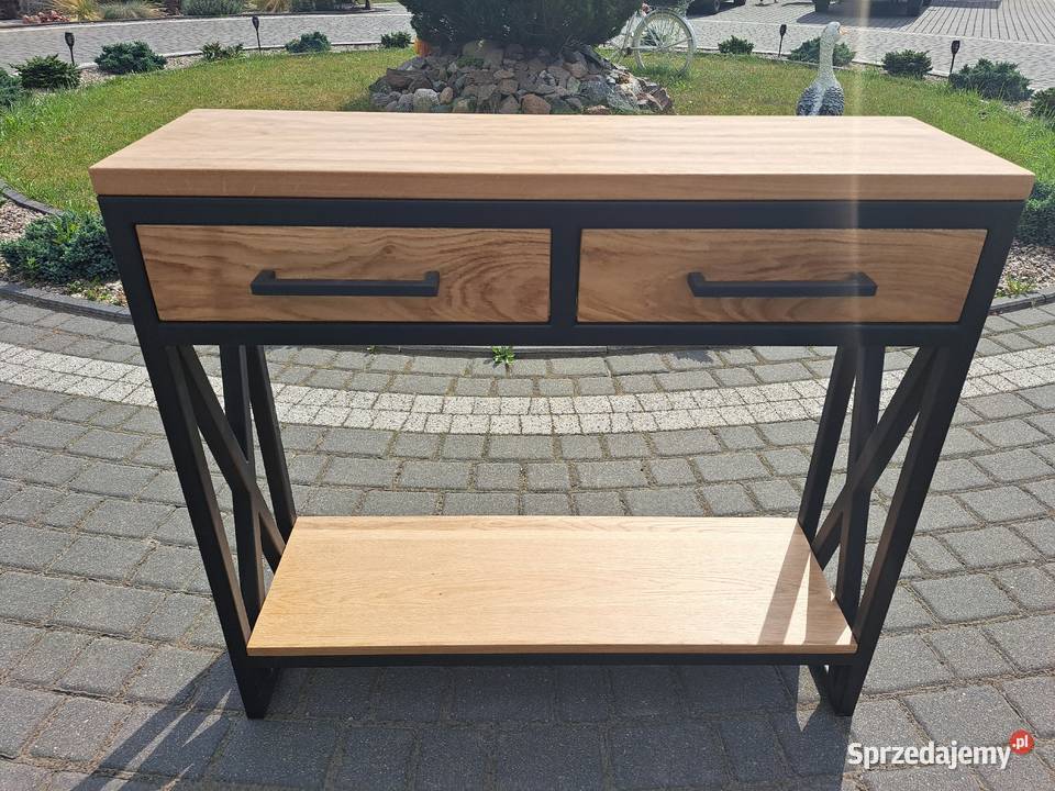 Konsola loft industrial z dębu małopolskie Kraków
