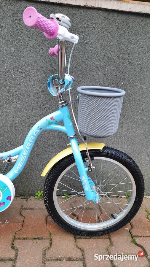 Rower dziecięcy 18 dziewczęcy z bocznymi kółkami Dębica