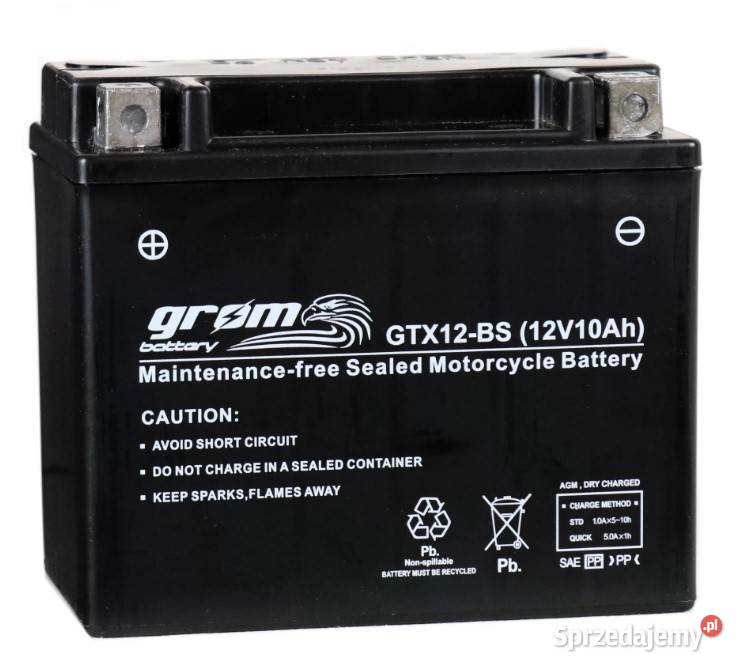 Akumulator motocyklowy GROM GTX12BS YTX12BS 12V Wałbrzych