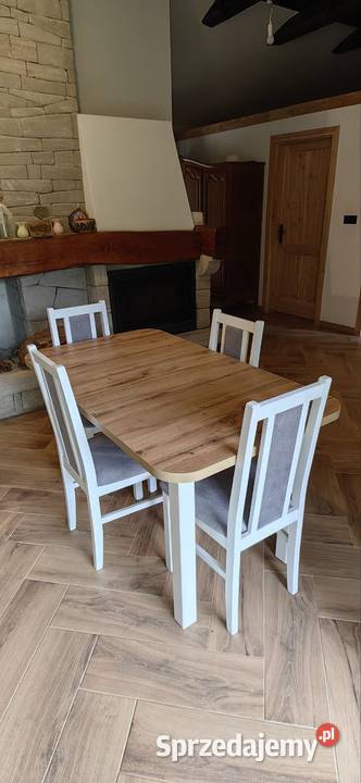 Stół 4 krzesła 80cm podkarpackie Tarnobrzeg
