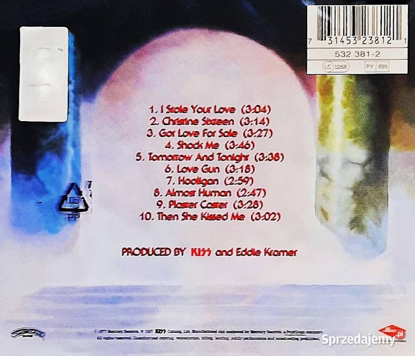 Kultowy Album CD Zespołu KISS Love Gun CD Nowa rock Warszawa
