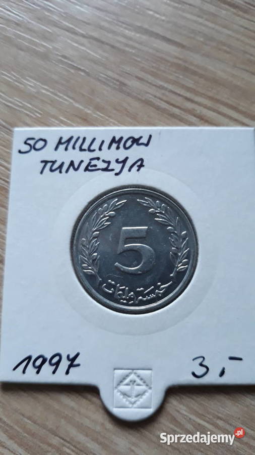 5 Millimów Tunezja 1997 rUNC Numizmatyka