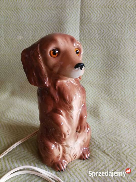 Porcelanowa Lampka Jamnik Lippelsdorf lata