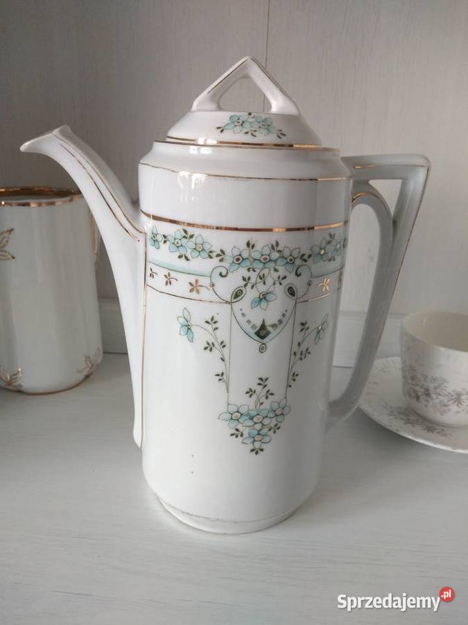 Dzbanek do kawy Secesja Porcelana i szkło Radom