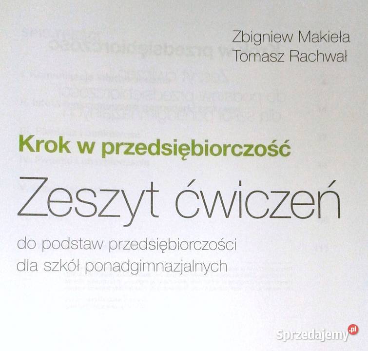 Kok w przedsiębiorczość Zbigniew Makieła Tomasz Rok wydania 2013 lubelskie Chełm sprzedam