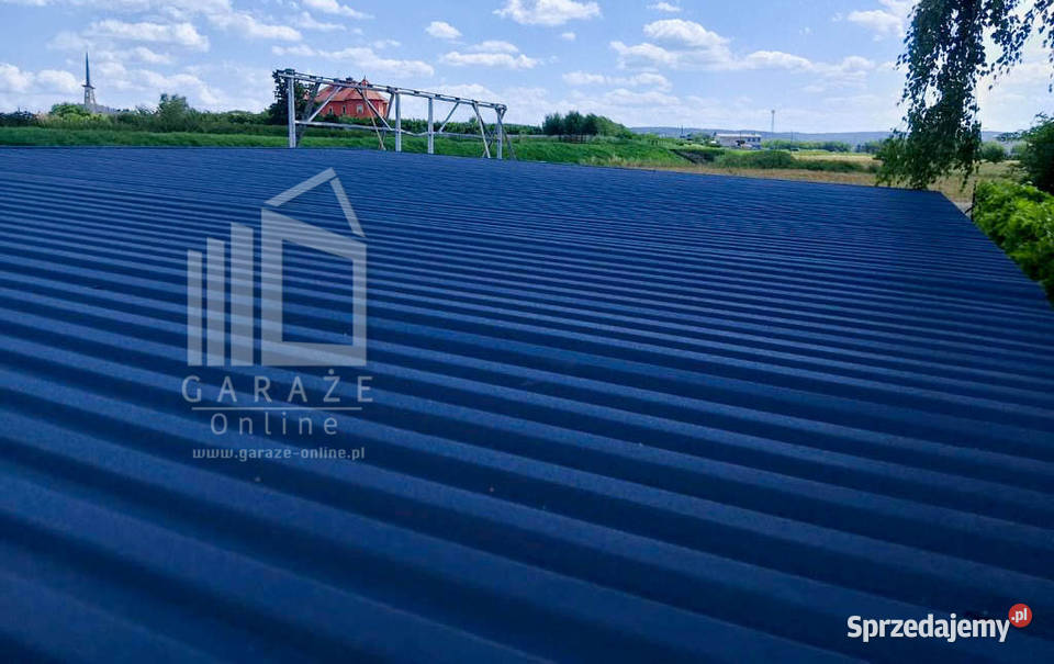 GARAZ BLASZANY 6m x 5m spad w bok wiata 30m2 Cieszyn