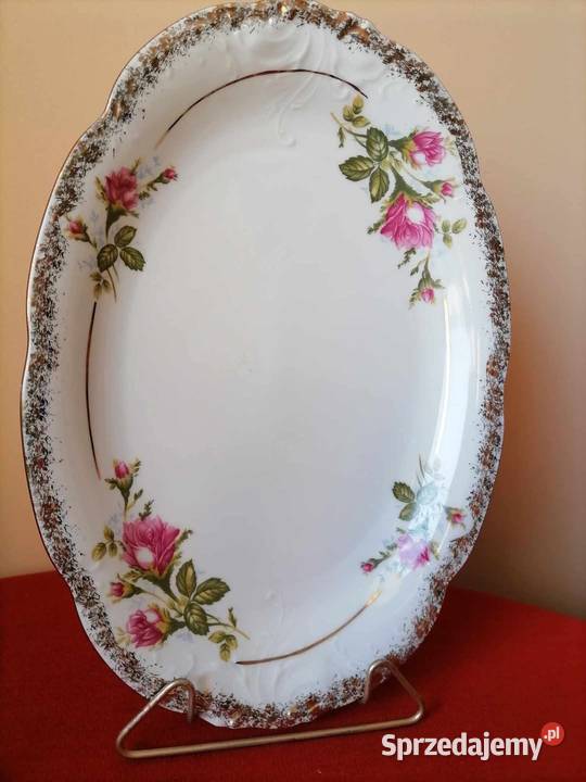 Duży Półmisek Cztery Róże Szlachetne Wawel PRL Porcelana i szkło Wałbrzych