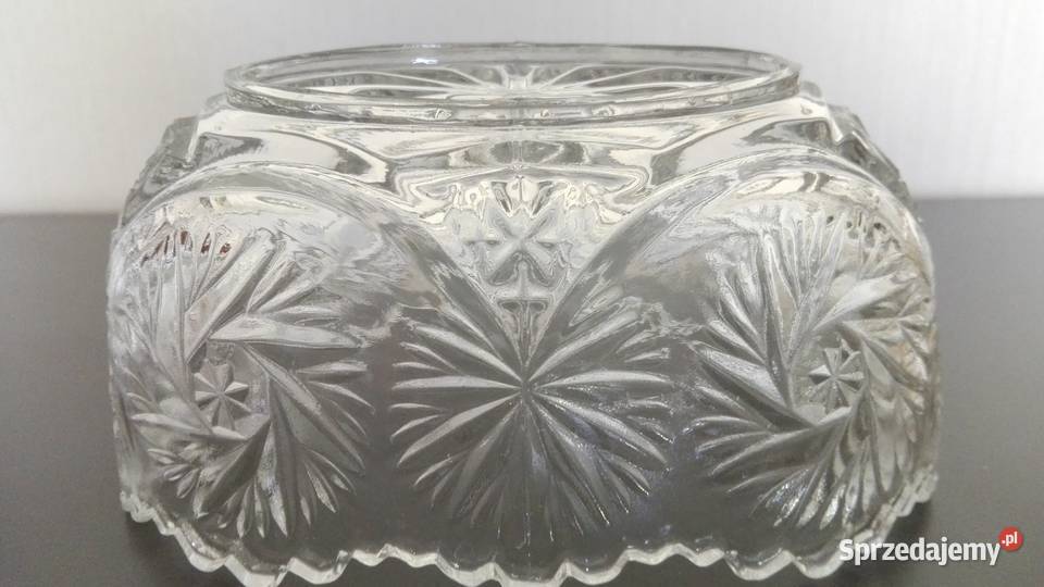 Gondolka stare szkło PRL huta Hortensja Warpechy Stare sprzedam