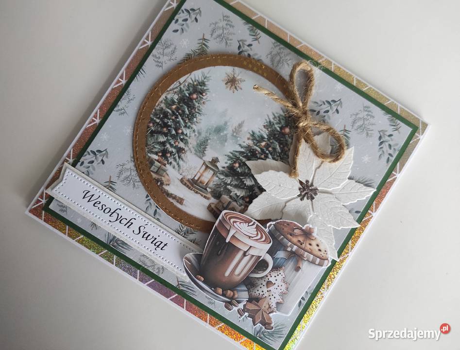 Kartka bożonarodzeniowa handmade gwiazda Łódź