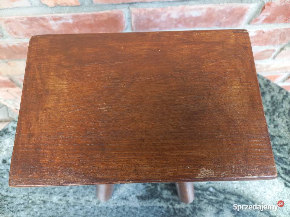 Kwietnik dębowy drewniany Stojak na kwiatek Gawroniec