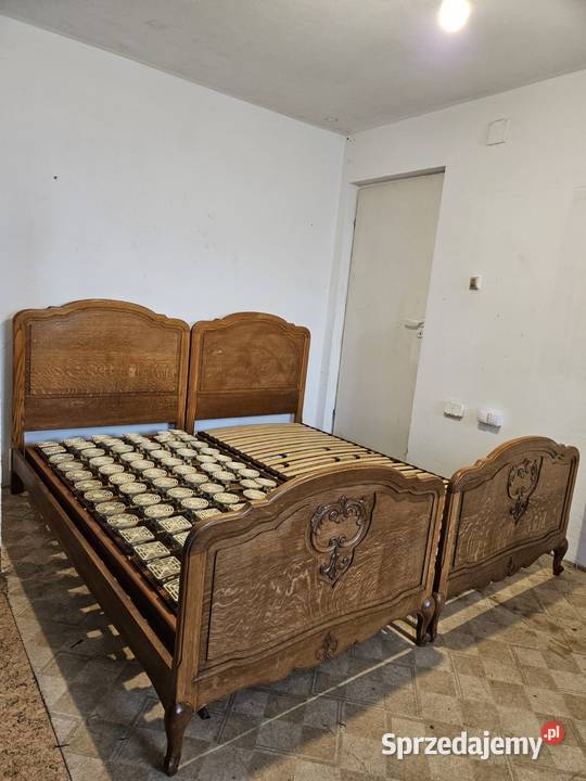 Dwa łóżka ludwikowskie 95x200 Nowy Sącz sprzedam