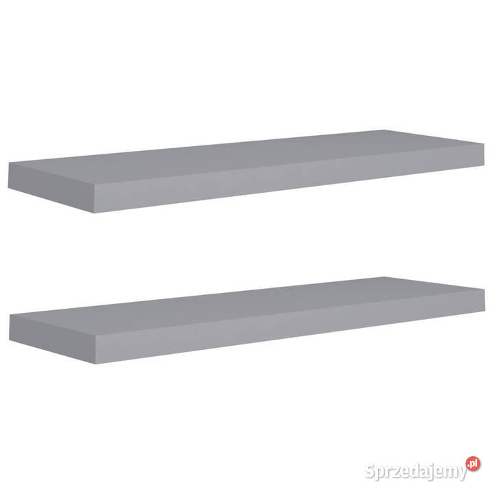 Półki ścienne 2 szare 80 x 235 x 38 MDF WM323857