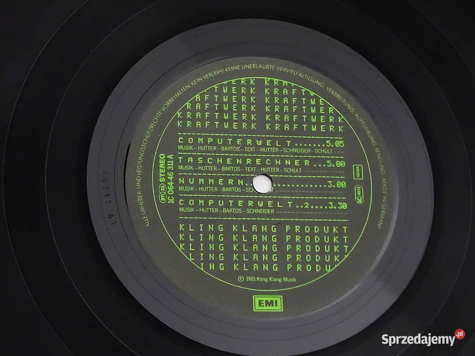 Kraftwerk Computerwelt 1981 winyl LP wydanie płyta winylowa Biłgoraj